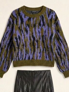 TopShop Funky Zebra  Sweater Sz 6